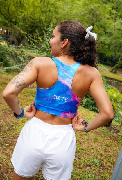 Top doble faz Azul/Rosado
