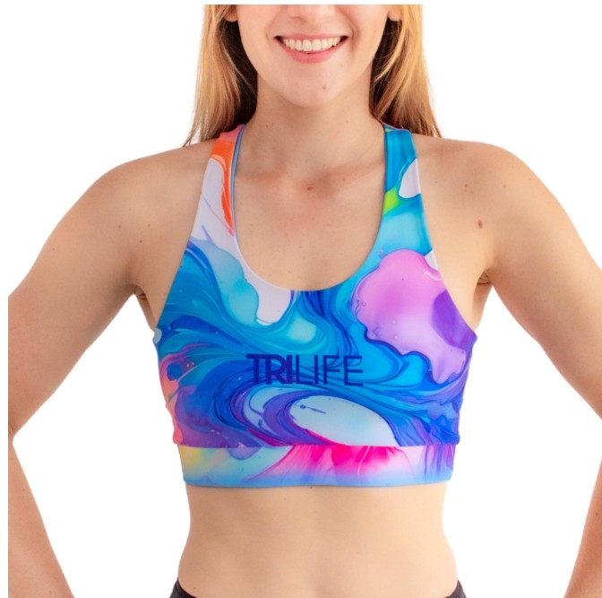 Top doble faz Azul Ondas