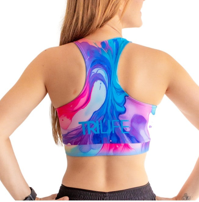 Top doble faz Azul Ondas