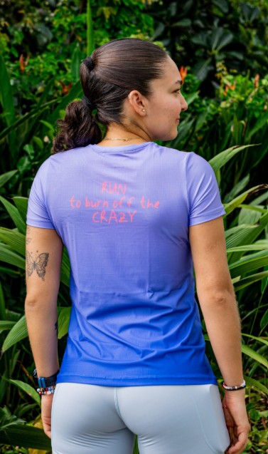 Camiseta Mujer RUN to burn off the CRAZY