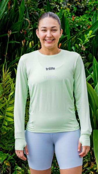 Camiseta Manga Larga Mujer Verde limón