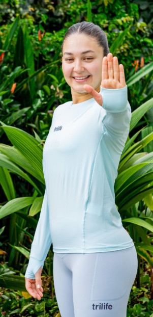 Camiseta Manga Larga Mujer Aguamarina