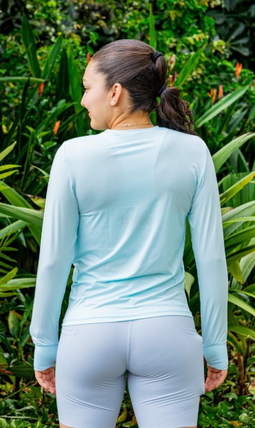 Camiseta Manga Larga Mujer Aguamarina