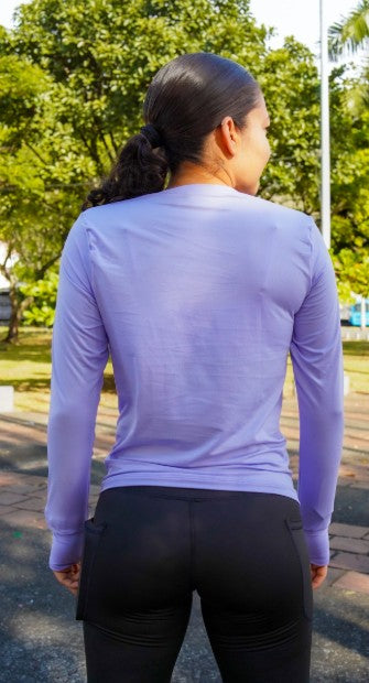 Camiseta Manga Larga Mujer Lila