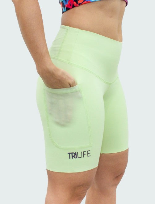 Biker Mujer Sin costuras Verde Menta Claro