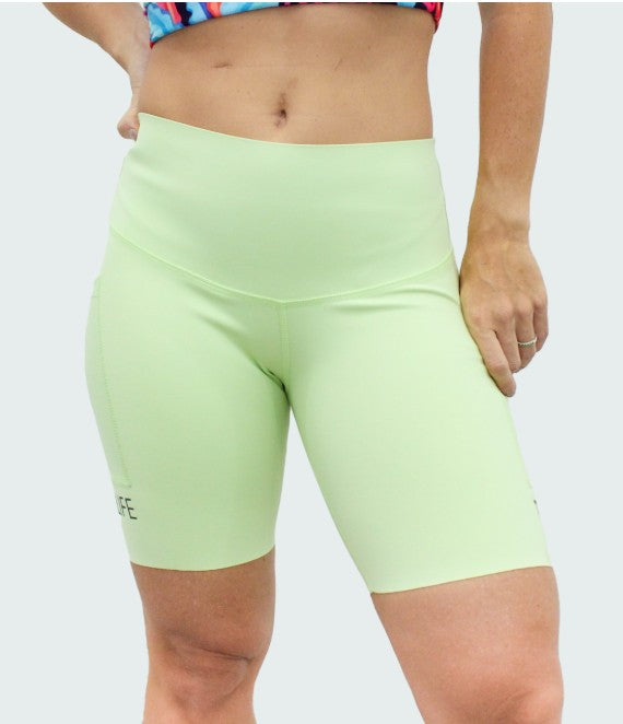 Biker Mujer Sin costuras Verde Menta Claro