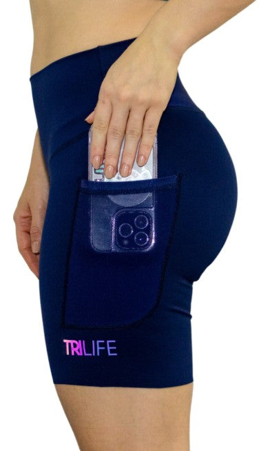 Biker Mujer Sin costuras AZUL OSCURO