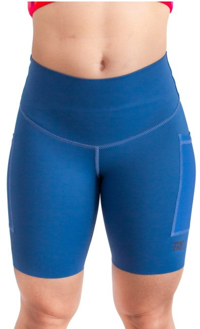 Biker Mujer Sin costuras AZUL Medio
