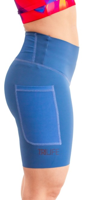 Biker Mujer Sin costuras AZUL Medio
