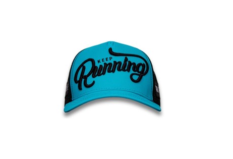 Gorra KEEP RINNING Bordaba Aguamarina/Negra