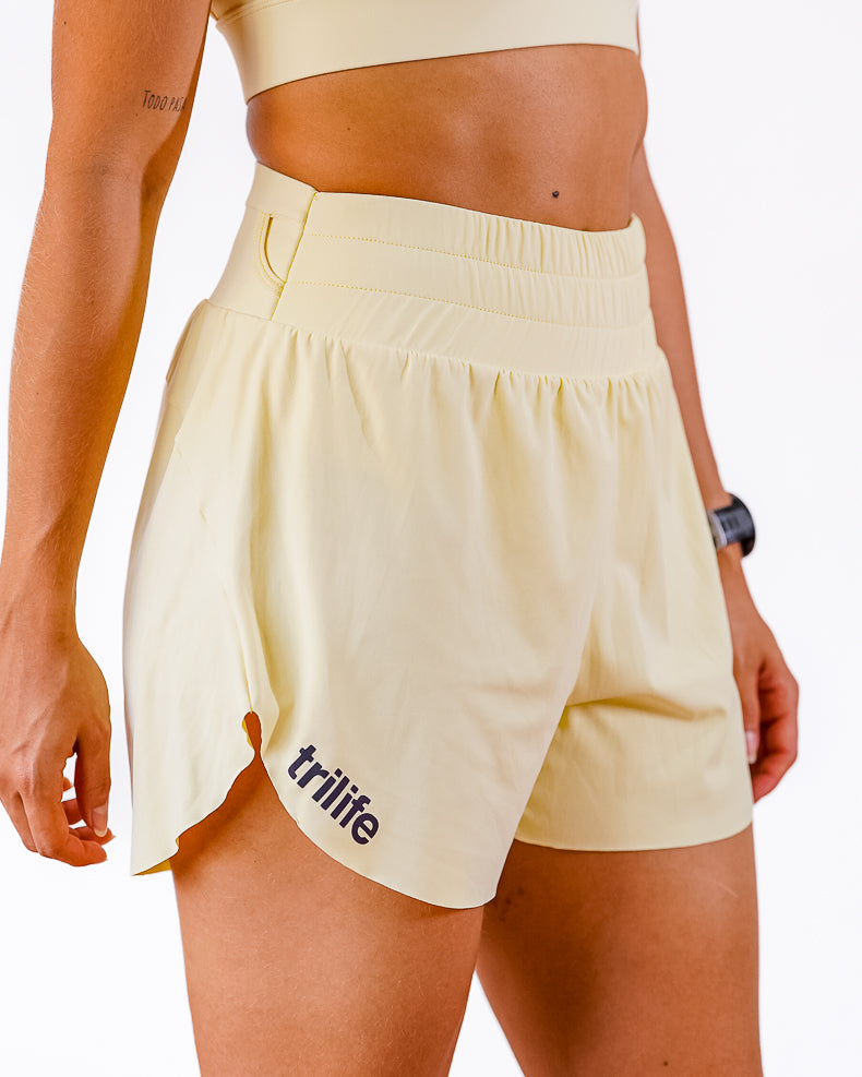 Short Mujer  Amarilla Mantequilla Con Panty
