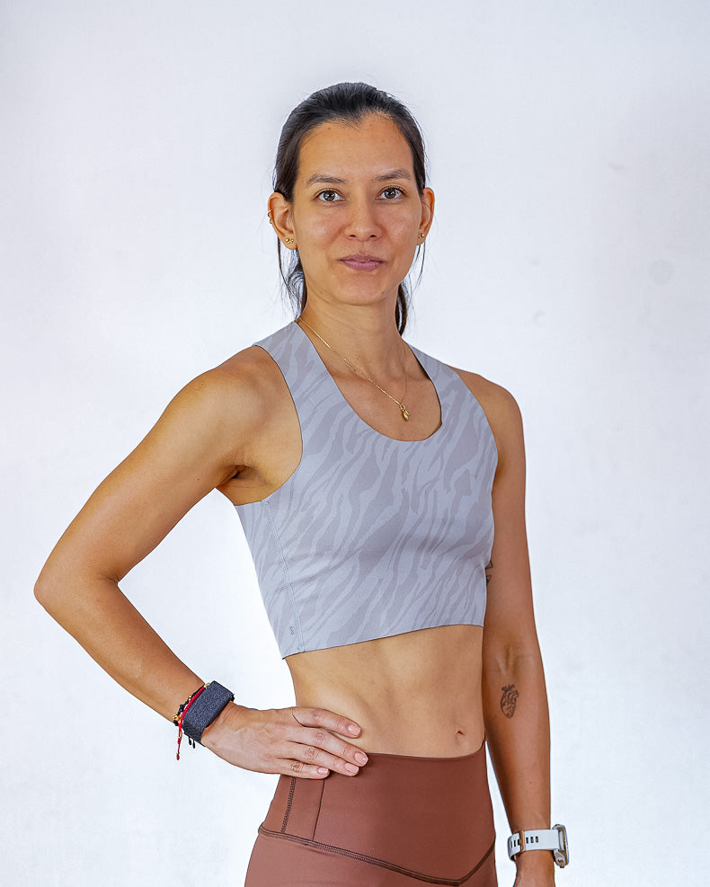 Top doble faz SIN costuras Gris