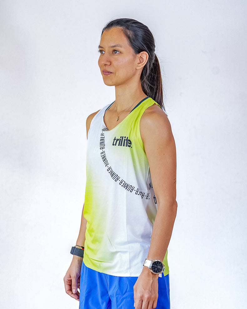 Esqueleto Mujer SIN costuras  RUNNER Blanca Neón