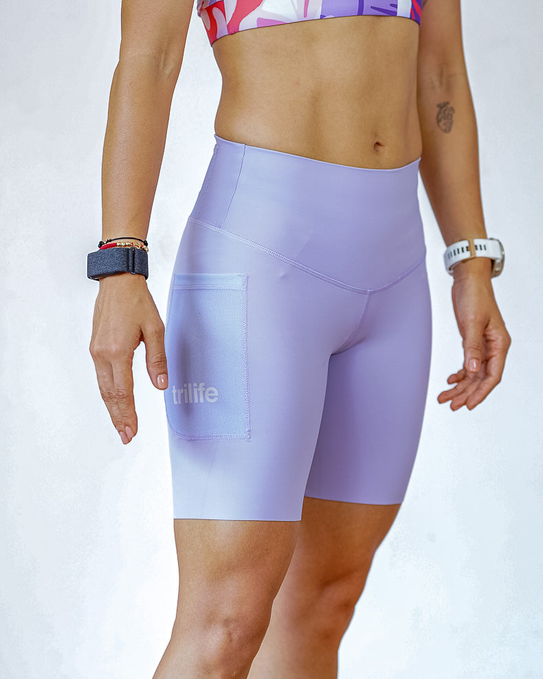 Biker Mujer Sin costuras Lila