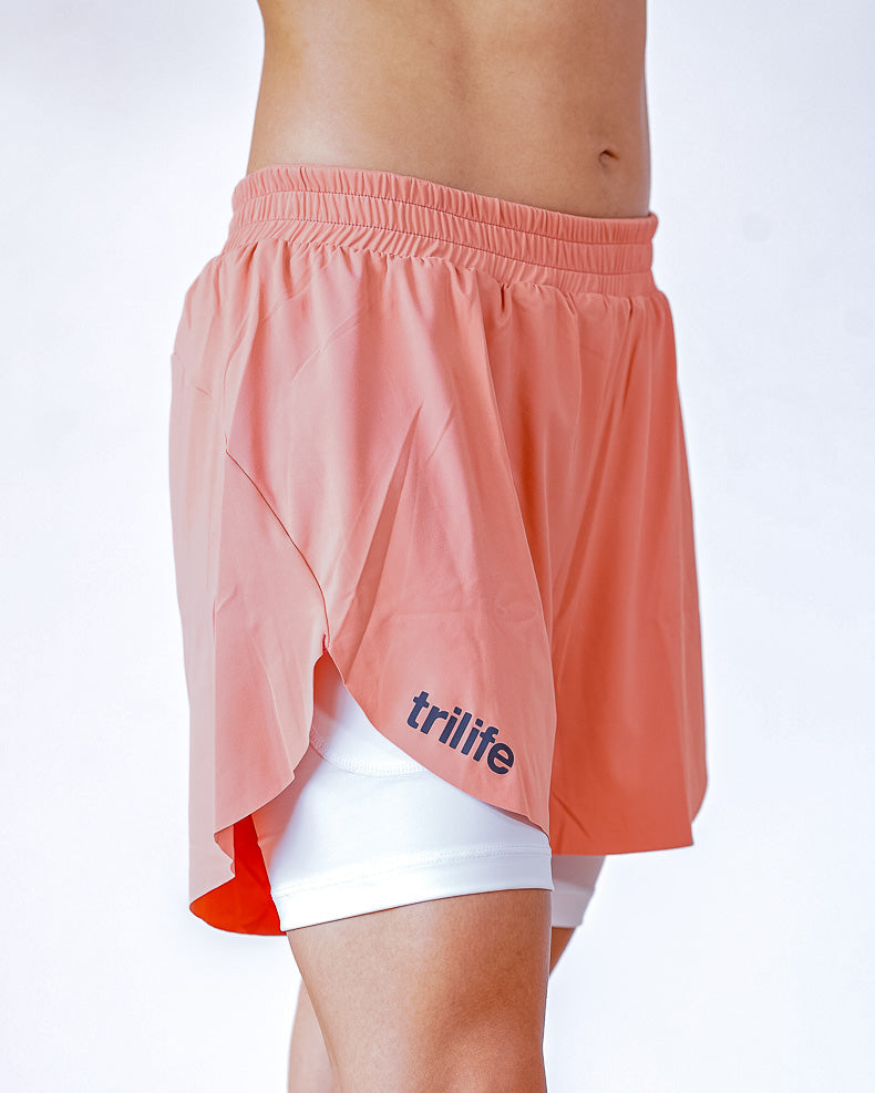 Short Mujer Sin Costuras Coral con Licra