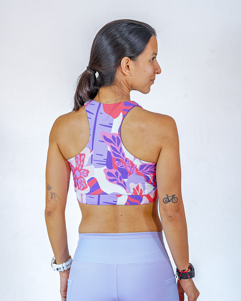 Top doble faz/Morado