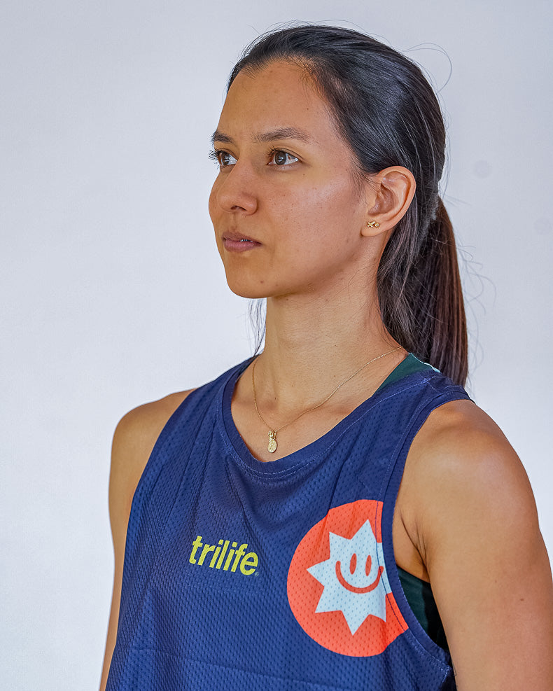 Esqueleto Mujer Corto Azul Caritas