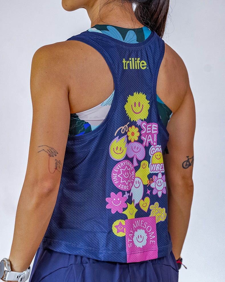 Esqueleto Mujer Corto Azul Caritas