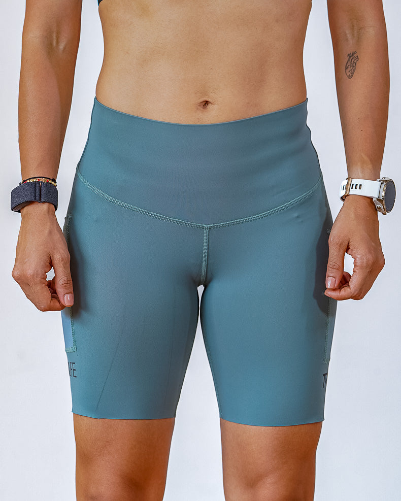 Biker Mujer Sin costuras VERDE