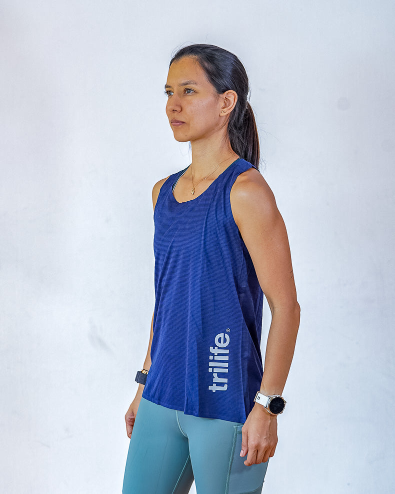 Esqueleto Mujer SIN costuras V Azul Oscuro