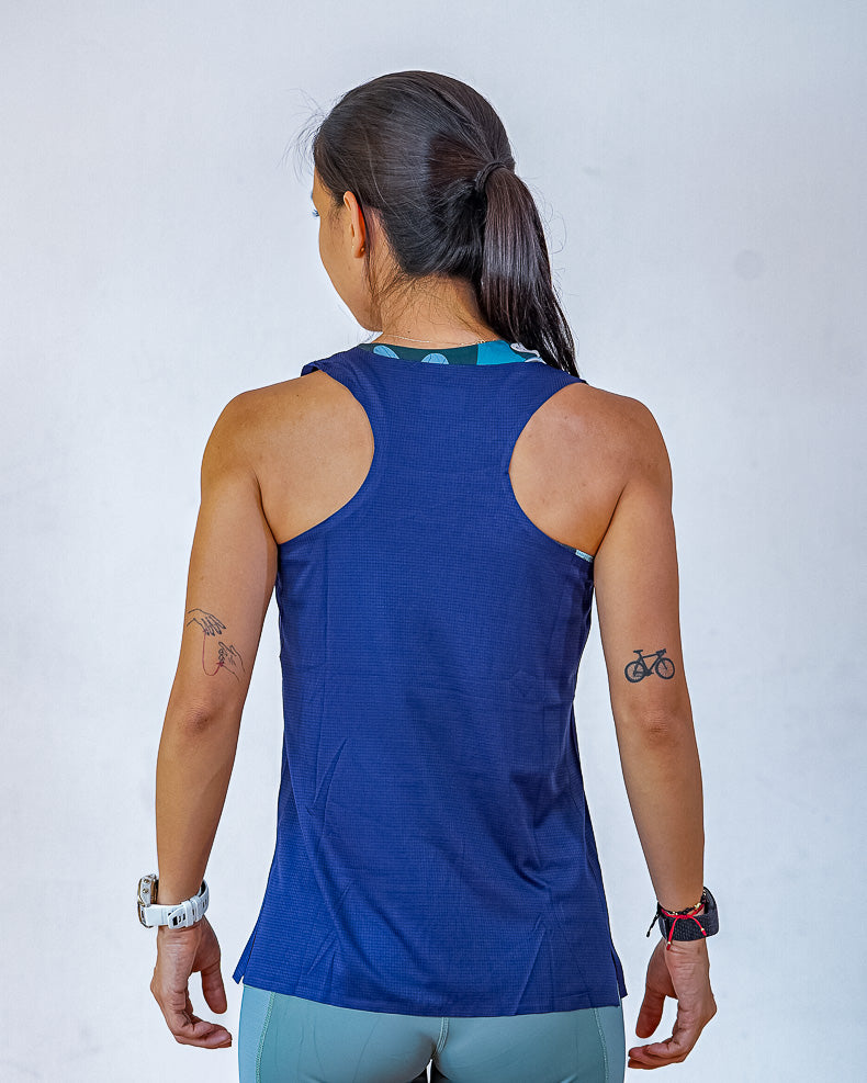 Esqueleto Mujer SIN costuras V Azul Oscuro