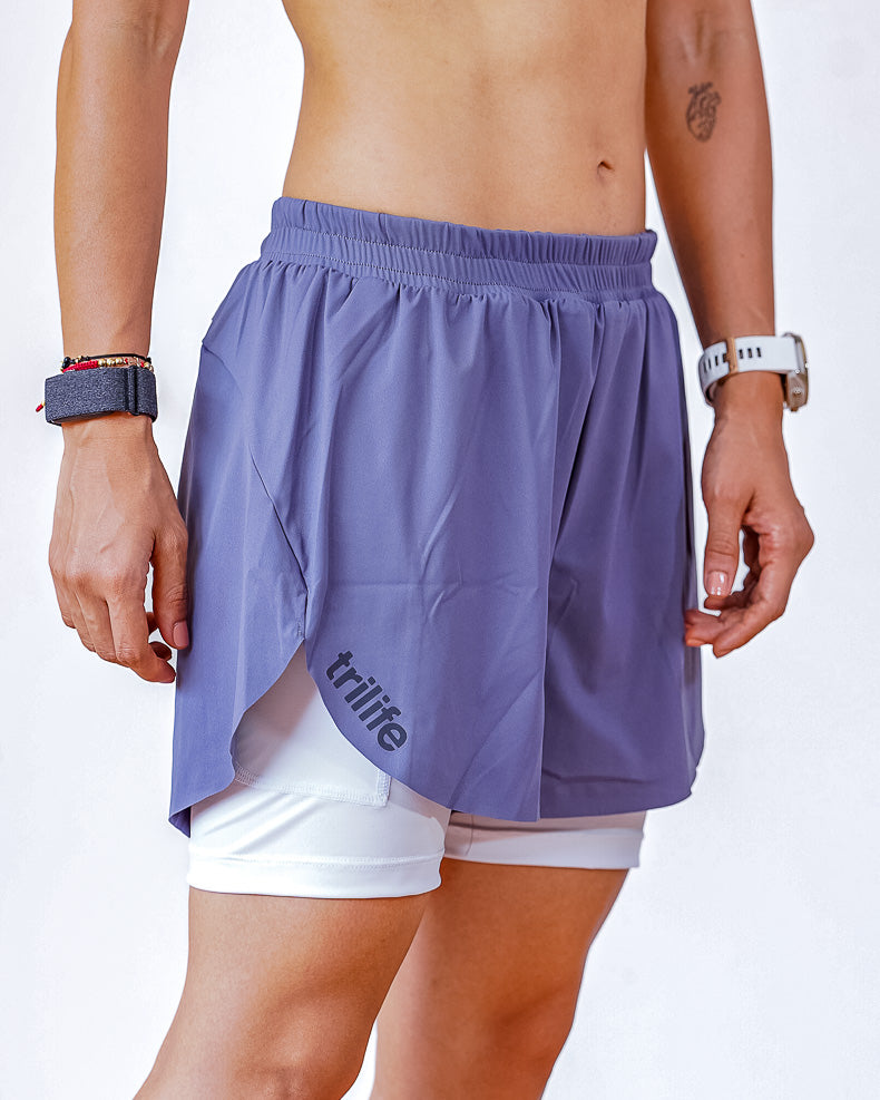 Short Mujer Sin Costuras Gris con Licra
