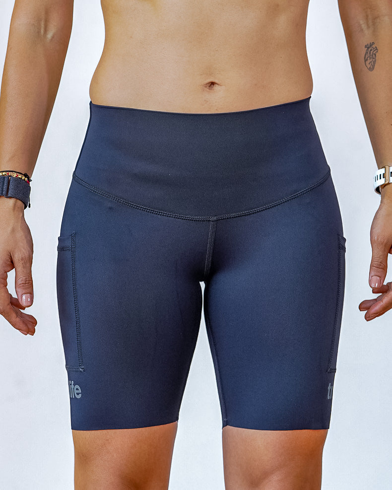 Biker Mujer Sin costuras Negro