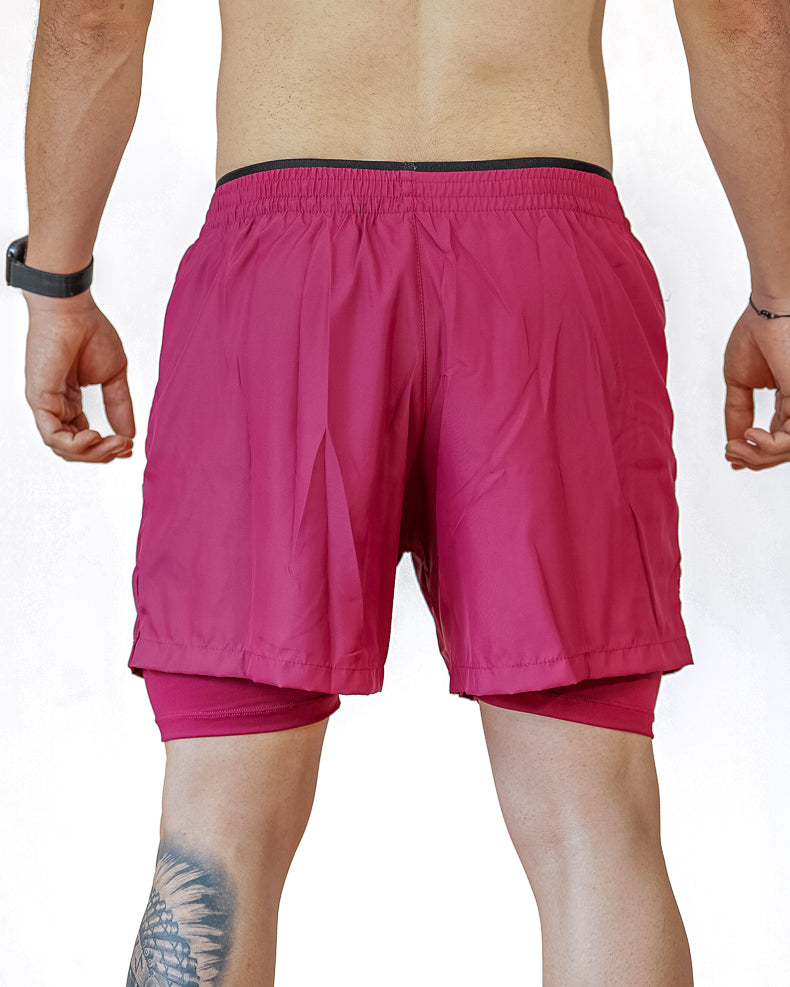 Pantaloneta Hombre Vino tinto