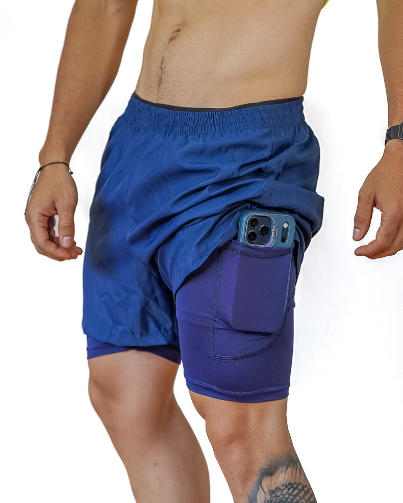 Pantaloneta Hombre Azul Oscura