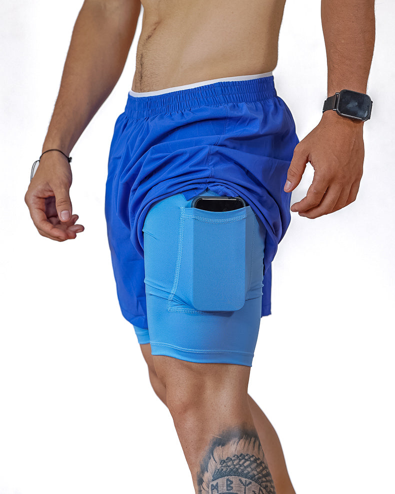 Pantaloneta Hombre AzulClaro