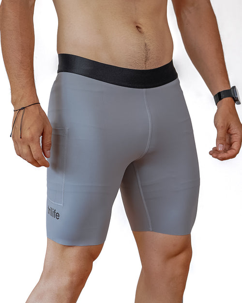 Biker Hombre  Gris