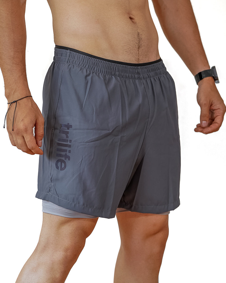 Pantaloneta Hombre Gris