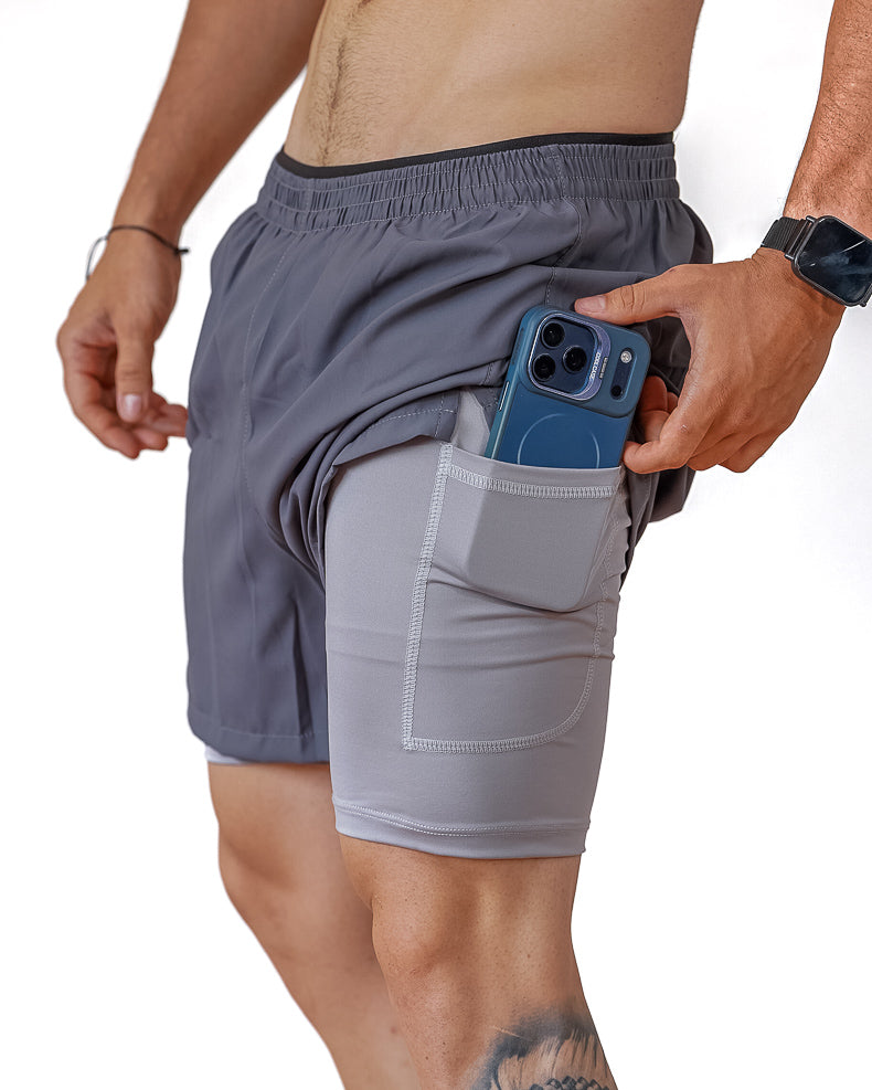 Pantaloneta Hombre Gris
