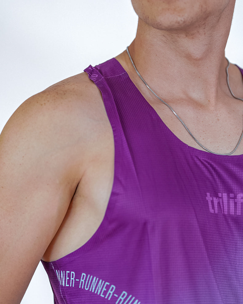 Esqueleto Hombre SIN costuras RUNNER Morado/ Verde menta