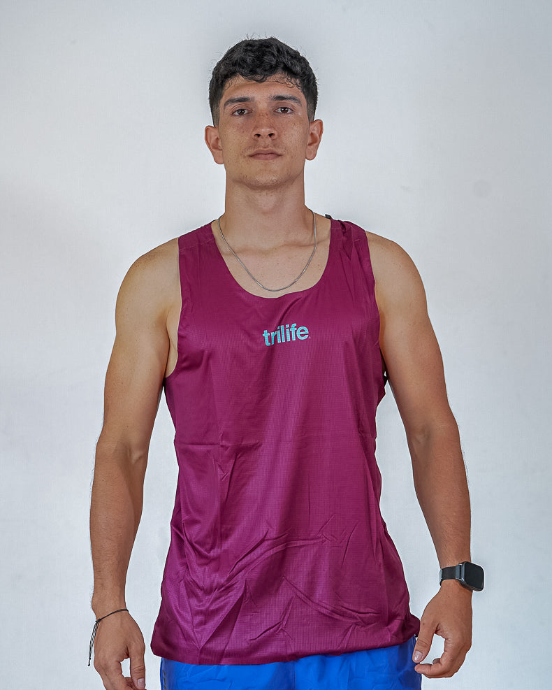 Esqueleto Hombre SIN costuras RUNNER Vino Tinto