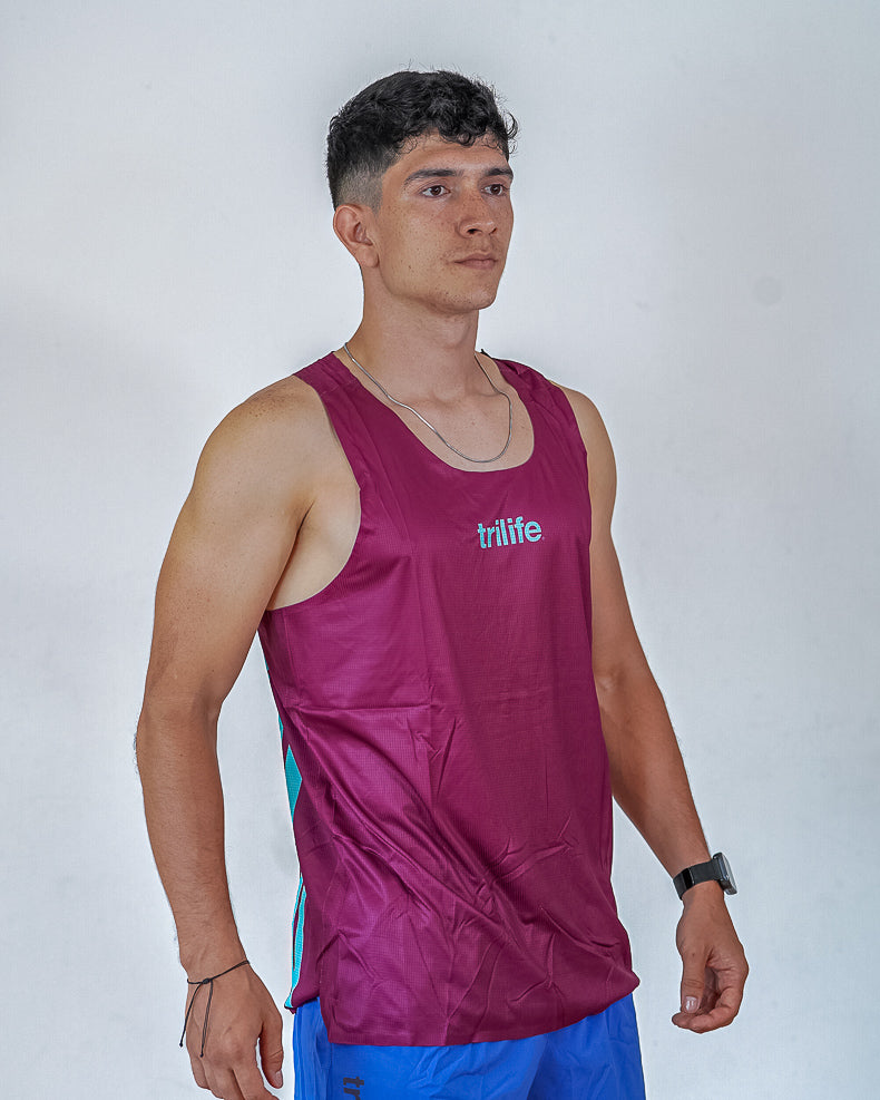 Esqueleto Hombre SIN costuras RUNNER Vino Tinto