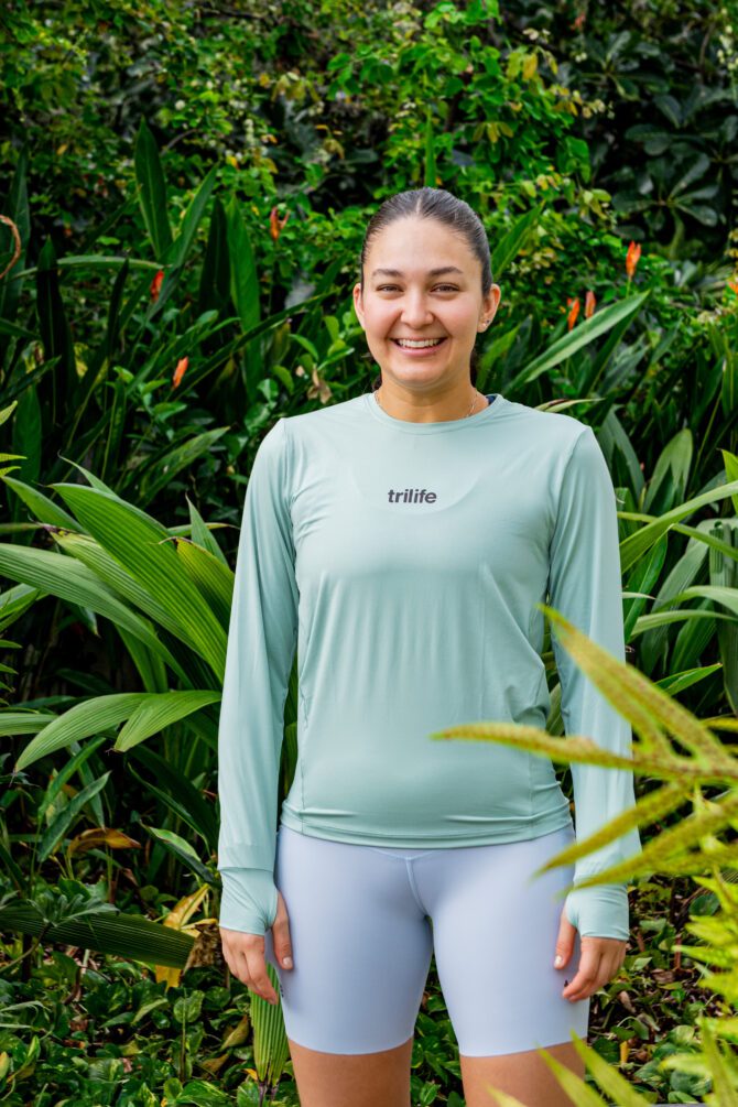 Camiseta Manga Larga Mujer Verde Claro